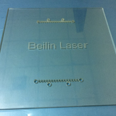使用贝林紫外激光器的紫外激光打标机测试玻璃打标效果展示