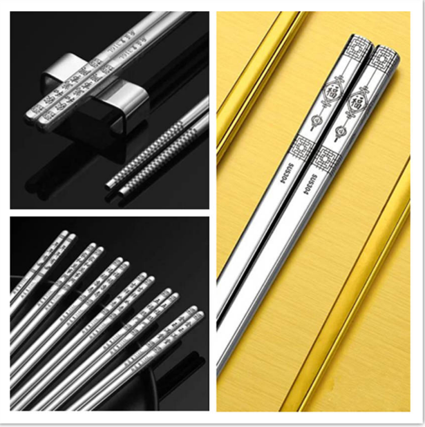激光打标不锈钢筷子：抑菌、防霉、防滑、耐用