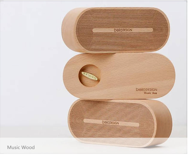 一块“唱歌的木头”-激光雕刻原木音乐盒，提高生活幸福感！